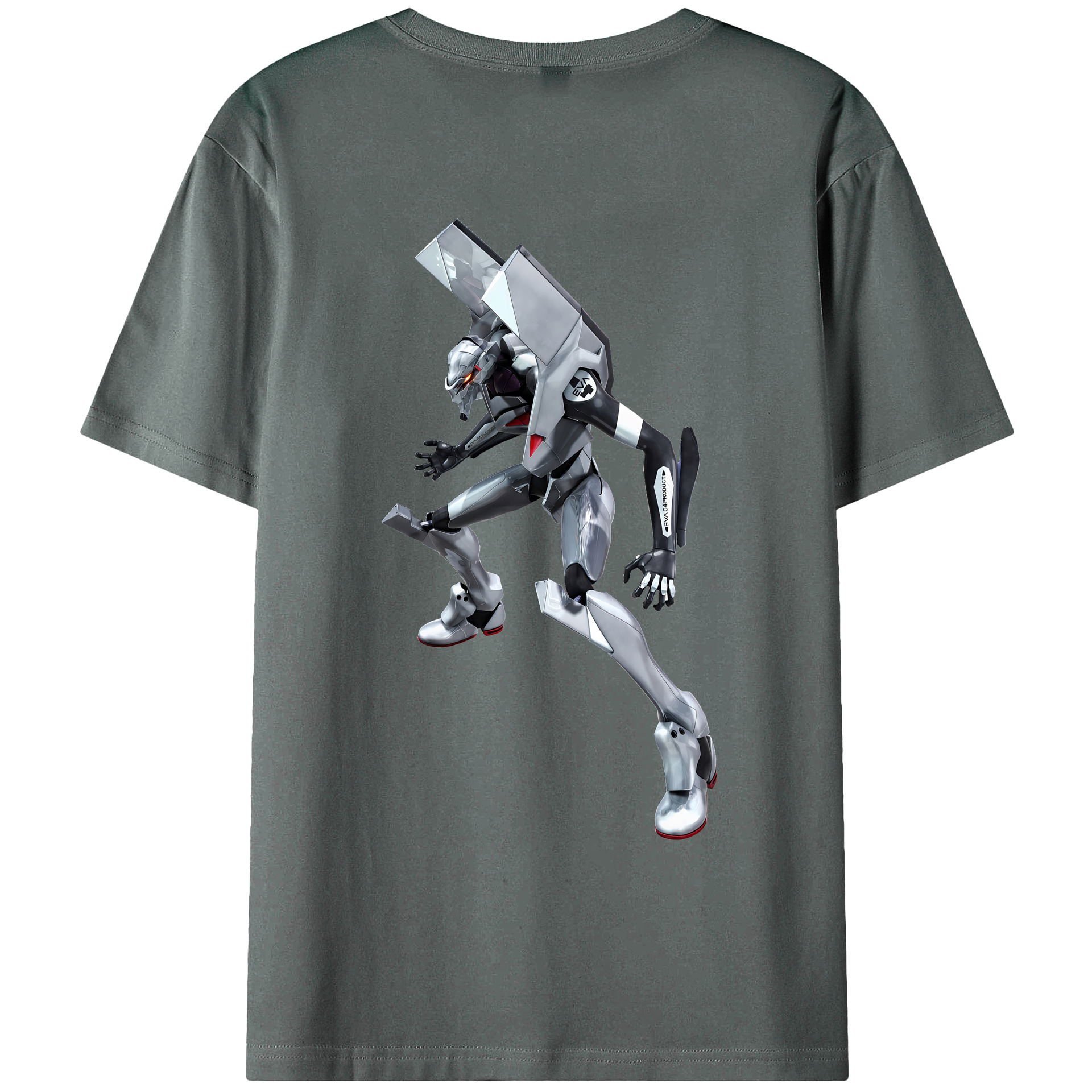 （画像用） EVA 新世紀エヴァンゲリオン 綿100％ メンズ半袖Tシャツ（バックプリント） 通気性